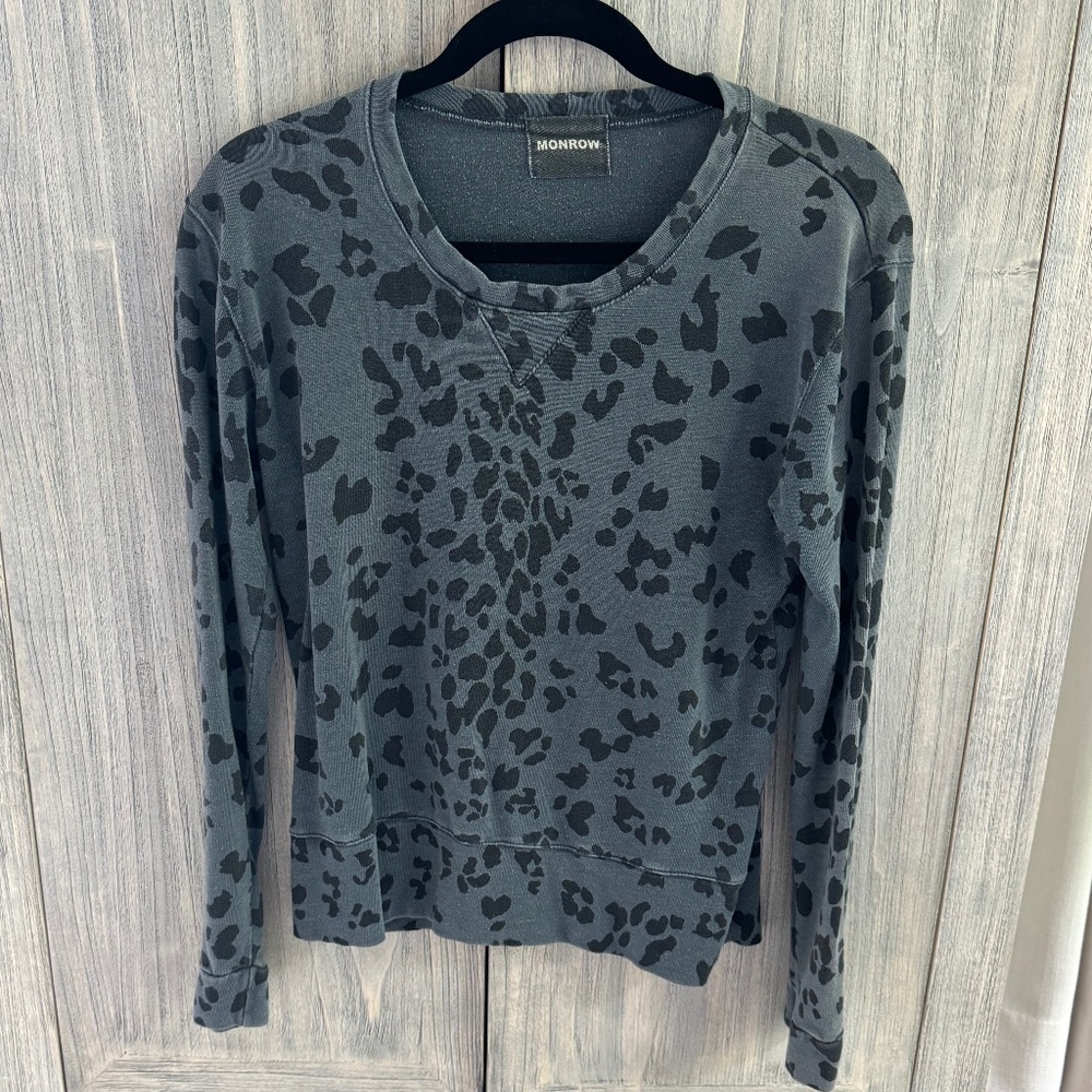 Monrow Leopard Sweatshirt